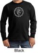 Kids Yoga Shirt Vishuddha Chakra Meditation Youth Long Sleeve Shirt