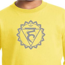 Kids Yoga Shirt Vishuddha Chakra Meditation Youth Long Sleeve Shirt