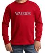 Kids Yoga Shirt Warrior Text Long Sleeve Tee T-Shirt