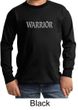 Kids Yoga Shirt Warrior Text Long Sleeve Tee T-Shirt