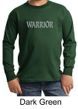 Kids Yoga Shirt Warrior Text Long Sleeve Tee T-Shirt
