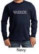 Kids Yoga Shirt Warrior Text Long Sleeve Tee T-Shirt