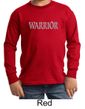 Kids Yoga Shirt Warrior Text Long Sleeve Tee T-Shirt