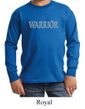 Kids Yoga Shirt Warrior Text Long Sleeve Tee T-Shirt