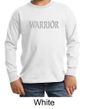 Kids Yoga Shirt Warrior Text Long Sleeve Tee T-Shirt