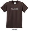 Kids Yoga Shirt Warrior Text Tee T-Shirt