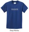 Kids Yoga Shirt Warrior Text Tee T-Shirt