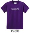 Kids Yoga Shirt Warrior Text Tee T-Shirt