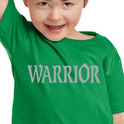 Kids Yoga Shirt Warrior Text Toddler Tee T-Shirt