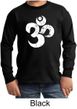 Kids Yoga Shirt White Distressed OM Long Sleeve Tee T-Shirt