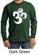 Kids Yoga Shirt White Distressed OM Long Sleeve Tee T-Shirt