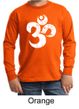 Kids Yoga Shirt White Distressed OM Long Sleeve Tee T-Shirt