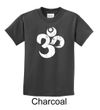 Kids Yoga Shirt White Distressed OM Tee T-Shirt