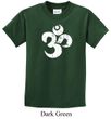 Kids Yoga Shirt White Distressed OM Tee T-Shirt