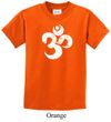 Kids Yoga Shirt White Distressed OM Tee T-Shirt