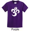Kids Yoga Shirt White Distressed OM Tee T-Shirt