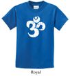 Kids Yoga Shirt White Distressed OM Tee T-Shirt