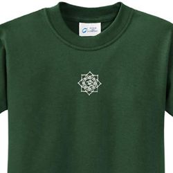 Kids Yoga Shirt White Lotus OM Patch Tee T-Shirt