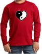 Kids Yoga Shirt Yin Yang Heart Long Sleeve Tee T-Shirt