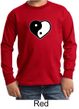 Kids Yoga Shirt Yin Yang Heart Long Sleeve Tee T-Shirt