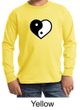 Kids Yoga Shirt Yin Yang Heart Long Sleeve Tee T-Shirt