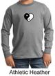 Kids Yoga Shirt Yin Yang Heart Small Print Long Sleeve Tee T-Shirt