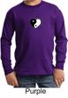 Kids Yoga Shirt Yin Yang Heart Small Print Long Sleeve Tee T-Shirt