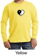 Kids Yoga Shirt Yin Yang Heart Small Print Long Sleeve Tee T-Shirt