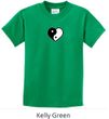 Kids Yoga Shirt Yin Yang Heart Small Print Tee T-Shirt