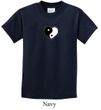 Kids Yoga Shirt Yin Yang Heart Small Print Tee T-Shirt