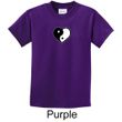 Kids Yoga Shirt Yin Yang Heart Small Print Tee T-Shirt