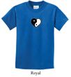 Kids Yoga Shirt Yin Yang Heart Small Print Tee T-Shirt
