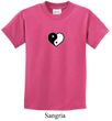 Kids Yoga Shirt Yin Yang Heart Small Print Tee T-Shirt