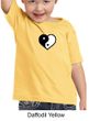 Kids Yoga Shirt Yin Yang Heart Small Print Toddler Tee T-Shirt