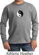 Kids Yoga Shirt Yin Yang Patch Small Print Long Sleeve Tee T-Shirt