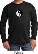 Kids Yoga Shirt Yin Yang Patch Small Print Long Sleeve Tee T-Shirt