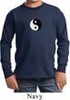 Kids Yoga Shirt Yin Yang Patch Small Print Long Sleeve Tee T-Shirt