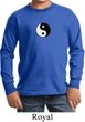 Kids Yoga Shirt Yin Yang Patch Small Print Long Sleeve Tee T-Shirt