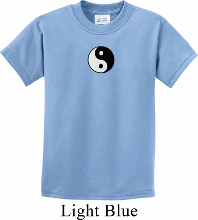 Kids Yoga Shirt Yin Yang Patch Small Print Tee T-Shirt