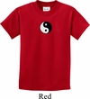 Kids Yoga Shirt Yin Yang Patch Small Print Tee T-Shirt