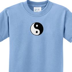 Kids Yoga Shirt Yin Yang Patch Small Print Tee T-Shirt