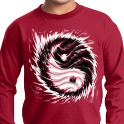 Kids Yoga Shirt Yin Yang Sun Long Sleeve Tee T-Shirt