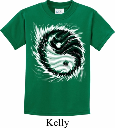 Kids Yoga Shirt Yin Yang Sun Tee T-Shirt