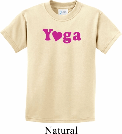 Kids Yoga Shirt Yoga Heart Neon Tee T-Shirt