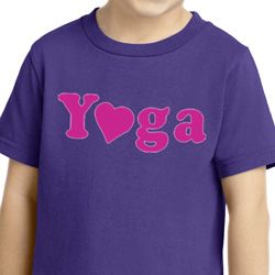 Kids Yoga Shirt Yoga Heart Neon Toddler Tee T-Shirt