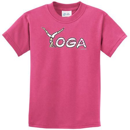 Kids Yoga Shirt Yoga Spelling Tee T-Shirt