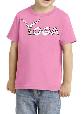 Kids Yoga Shirt Yoga Spelling Toddler Tee T-Shirt