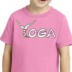 Kids Yoga Shirt Yoga Spelling Toddler Tee T-Shirt