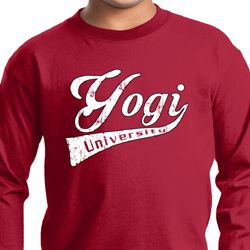 Kids Yoga Shirt Yogi University Long Sleeve Tee T-Shirt