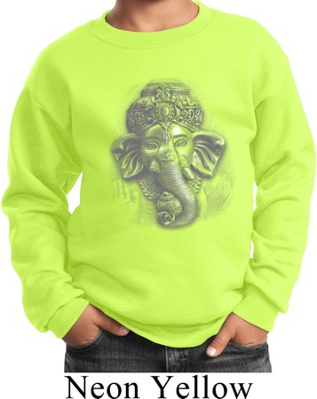 Kids Yoga Sweatshirt 3D Ganesha Lights Sweat Shirt